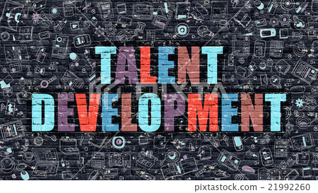 Talent Development on Dark Brick Wall. Talent Development on Dark Brick Wall. 21992260