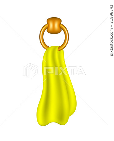 Ring shaped holder with yellow towel Ring shaped holder with yellow towel 21996543