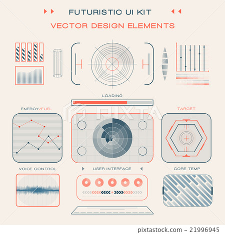 UI flat design web elements template set interface - Stock Illustration ...