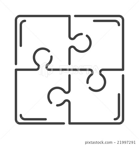 Various sizes set jigsaw puzzle blank template or Various sizes set jigsaw puzzle blank template or 21997291