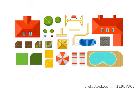 Landscape constructor plan private house courtyard Landscape constructor plan private house courtyard 21997303