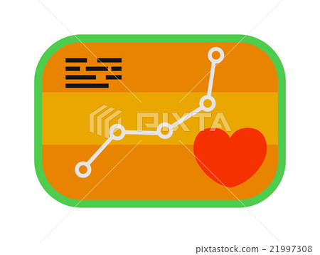Heartbeat icon sport ecg concept load level badge 21997308