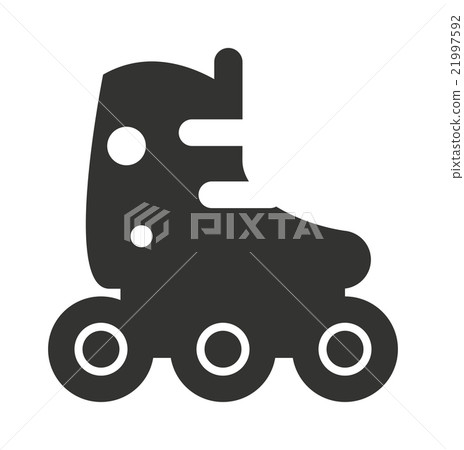 Roller skate icon silhouette shoe wheel boot Roller skate icon silhouette shoe wheel boot 21997592