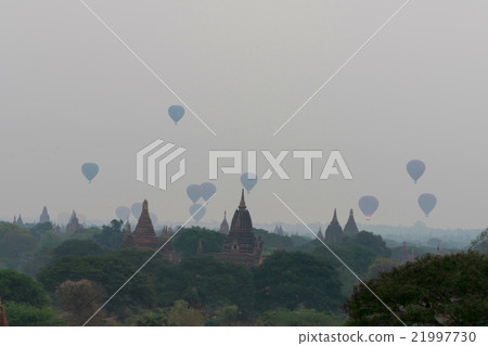 Balloons of old bagan,Myanmar 21997730