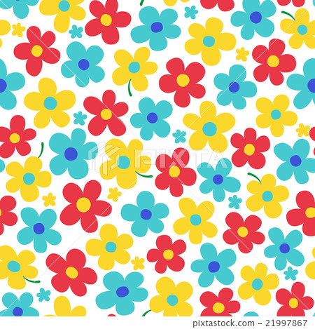 Cute flower pattern - Stock Illustration [21997867] - PIXTA