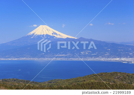 Mt. Fuji and Suruga Bay from Darumayama Highland 21999189