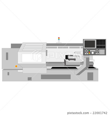 Machine tool - CNC lathe - Stock Illustration [22001742] - PIXTA