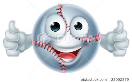 Cartoon Softball Ball Man Character 22002279