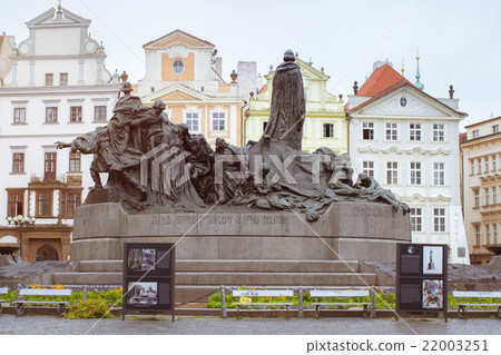 Old Town Square, monument of Jan Hus, Prague 22003251