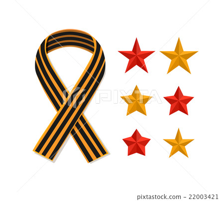 Set St George striped black orange ribbon and 22003421