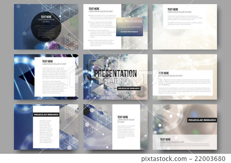 Set of 9 vector templates for presentation slides - Stock Illustration ...