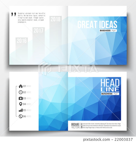 Vector set of square design brochure template 22003837