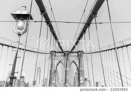 Black and white photo of the Brooklyn Bridge, NYC Black and white photo of the Brooklyn Bridge, NYC 22003985