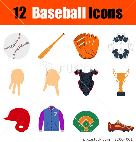 Baseball icon set 22004001