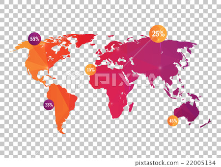 Abstract creative concept vector map of the world 22005134