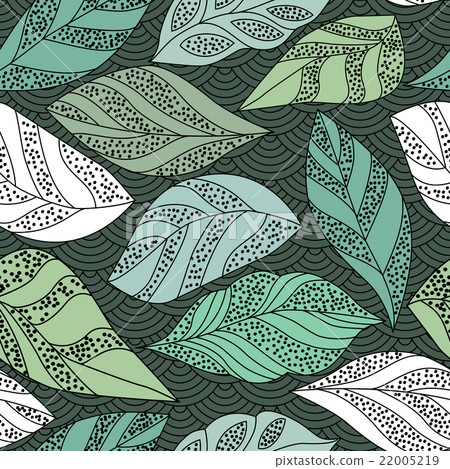 Seamless background with leafs 22005219