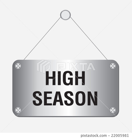 silver metallic high season sign silver metallic high season sign 22005981