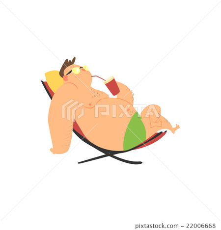 Fat Guy On The Sunbed 22006668