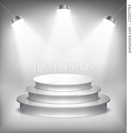 Illuminated Glossy Stage Podium to Place Product 22007764