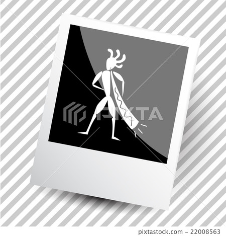 ethnic little man with trumpet. 22008563