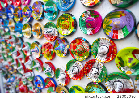 Traditional mexican hat souvenirs on display 22009086