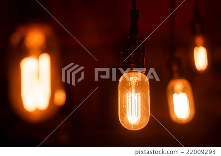 Vintage light bulbs with glower filament.  22009293