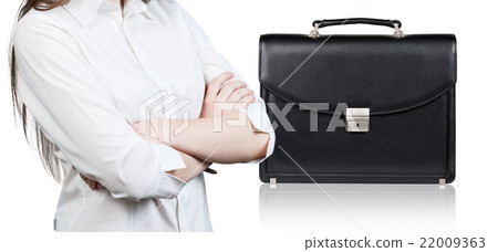 Woman and briefcase Woman and briefcase 22009363