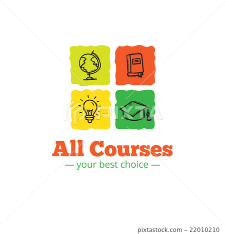 Vector educational logo in doodle style. Sketchy Vector educational logo in doodle style. Sketchy 22010210
