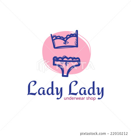 Vector cute woman underwear logo in doodle sketchy Vector cute woman underwear logo in doodle sketchy 22010212