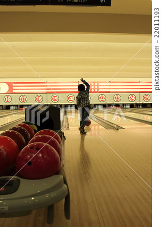 Boy taking a bowling Boy taking a bowling 22011193