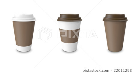 Collection, group, set, take-out coffee with cup 22011298