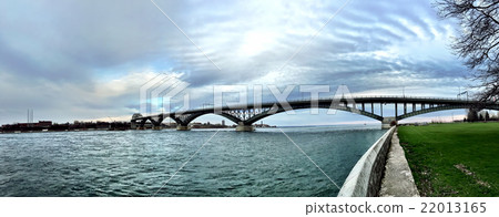 Panorama of the Peace Bridge, Fort Erie-Buffalo 22013165