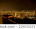 夏威夷夜晚的城市和山脈 22015221
