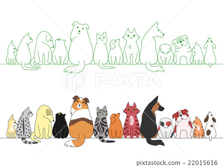 一套各種各樣的狗和貓姿勢 22015616