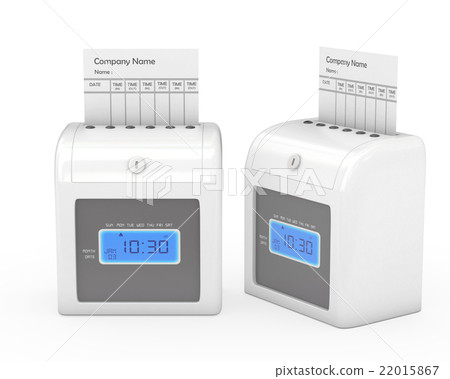 Time recorder machine with clipping path 22015867