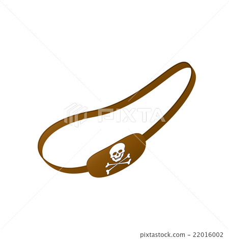 Brown eye patch with skull symbol 22016002