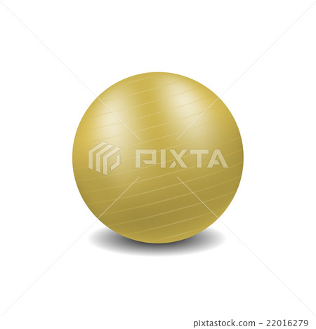 Gym ball in orange design with shadow  22016279