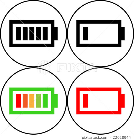Set of battery icon - vector, flat design. Eps 10 Set of battery icon - vector, flat design. Eps 10 22018944