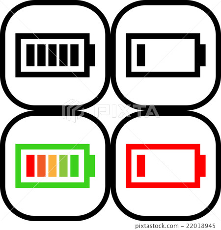 Set of battery icon - vector, flat design. Eps 10 Set of battery icon - vector, flat design. Eps 10 22018945