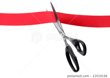 Tape cut / red ribbon and scissors Tape cut / red ribbon and scissors 22019186