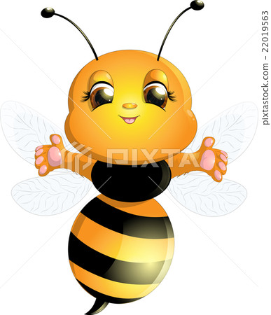 bee on a white background - Stock Illustration [22019563] - PIXTA