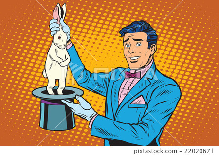 Magician trick rabbit 22020671