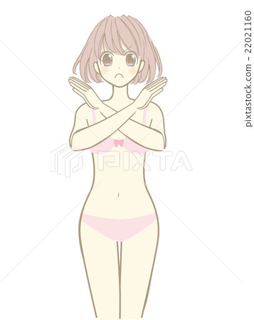 Illustration of a beautiful girl (Moe series animation manga touch) Underwear Damepposu Illustration of a beautiful girl (Moe series animation manga touch) Underwear Damepposu 22021160