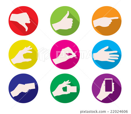 business hand gestures color icon 22024606
