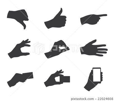 business hand gestures silhouette 22024608
