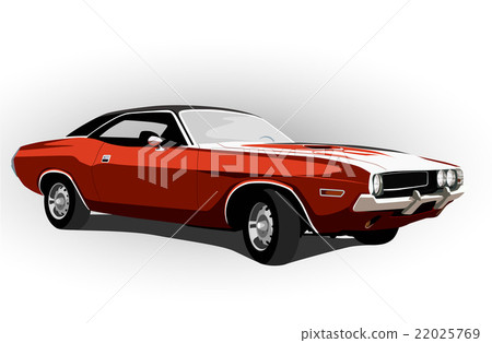 red classic muscle car red classic muscle car 22025769