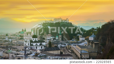 Panoramic view of Salzburg, Salzburger Land 22028565