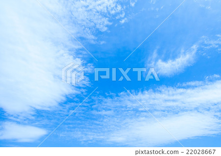 春天天空白色雲彩和藍天背景材料複製空間字符空間積雲圖像 22028667