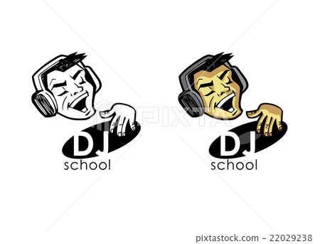 DJ in earphones plays on a vinyl record. 22029238