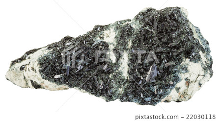 stone with Hornblende crystals on Amphibole stone with Hornblende crystals on Amphibole 22030118
